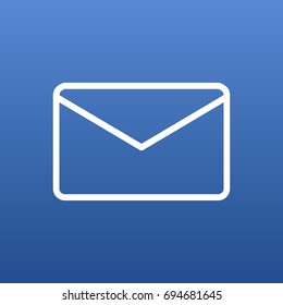 Isolated Envelope Outline Symbol On Clean Background. Vector Mail Element In Trendy Style.