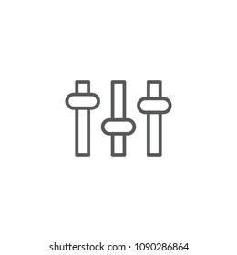 Isolated equalizer icon line symbol on clean background. Vector stabilizer element in trendy style.