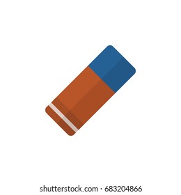 Isolated Eraser Flat Icon. Rubber Vector Element Can Be Used For Rubber, Eraser, Delete Design Concept.