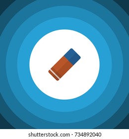 Isolated Eraser Flat Icon. Rubber Vector Element Can Be Used For Rubber, Eraser, Delete Design Concept.