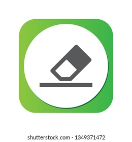 Isolated eraser icon symbol on clean background. Vector rubber element in trendy style.