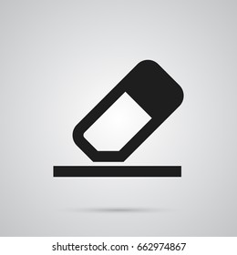 Isolated Eraser Icon Symbol On Clean Background. Vector Rubber Element In Trendy Style.