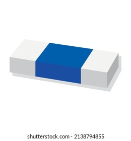 Isolated eraser supplies school vector illustration