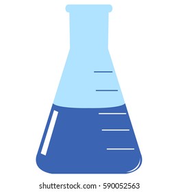 Isolated erlenmeyer icon on a white background, Vector illustration