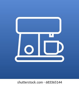 Isolated Espresso Outline Symbol On Clean Background. Vector Coffee Maker Element In Trendy Style.