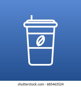 Isolated Espresso Outline Symbol On Clean Background. Vector Cappuccino Element In Trendy Style.