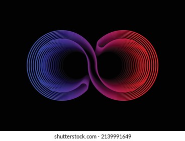 Isolated eternal loop sign print design