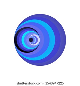 Isolated evil eye amulet decorative vector icon