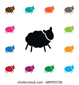 Isolated Ewe Icon. Sheep Vector Element Can Be Used For Sheep, Lamb, Ewe Design Concept.