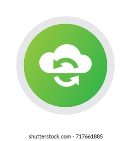 Isolated Exchange Data Icon Symbol On Clean Background. Vector Cloud Storage Element In Trendy Style.
