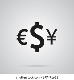 Isolated Exchange Icon Symbol On Clean Background. Vector Currency Element In Trendy Style.