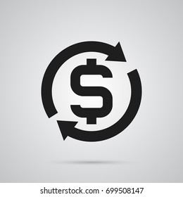 Isolated Exchange Icon Symbol On Clean Background. Vector Currency Element In Trendy Style.