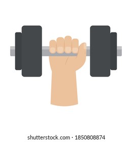 Isolated exercise activity home with hands icon- Vector