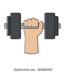 Isolated exercise activity home with hands icon- Vector