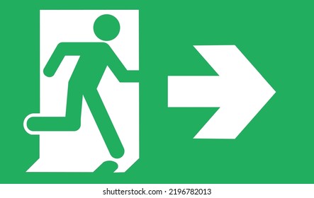 Isolated exit icon with right arrow. Vector Illustration.
