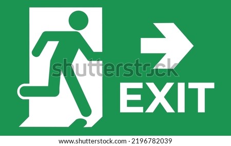 Isolated exit icon with right arrow. Vector Illustration.
 [[stock_photo]] © 