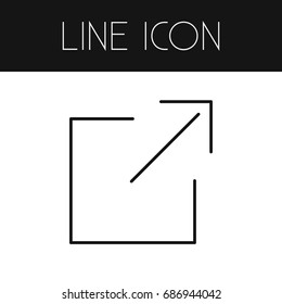 Isolated Expand Outline. Full Screen Vector Element Can Be Used For Expand, Full, Screen Design Concept.