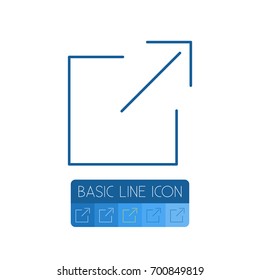Isolated Expand Outline. Full Screen Vector Element Can Be Used For Expand, Full, Screen Design Concept.