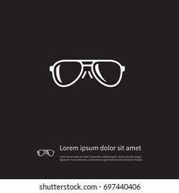 Isolated Eye Accessory Icon. Eye-Wear Vector Element Can Be Used For Sunglasses, Eyeglasses, Nerd Design Concept.