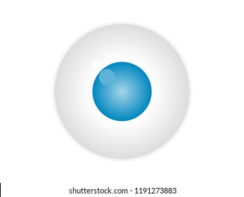 isolated eye ball blue retina element for decoration halloween or healthcare card, wallpaper, texture, backdrop, banner, label, or other. vector design gradient 3D style