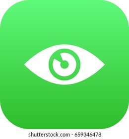 Isolated Eye Icon Symbol On Clean Background. Vector Vision Element In Trendy Style.