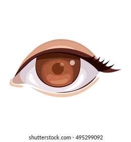 Isolated eye and look concept