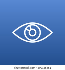 Isolated Eye Outline Symbol On Clean Background. Vector Vision  Element In Trendy Style.