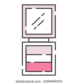 Isolated eye shadow colored fashion icon Vector