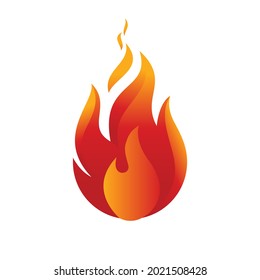 Isolated eye-catching fire vector illustration