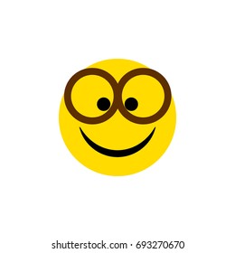 Isolated Eyeglasses Flat Icon. Pleasant Vector Element Can Be Used For Pleasant, Eyeglasses, Smile Design Concept.