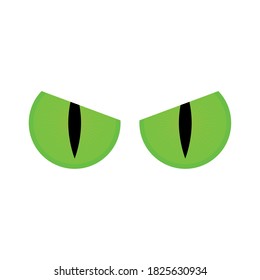 Isolated eyes cat halloween october scary icon- Vector