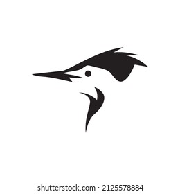 isolated face bird woodpecker logo design, vector graphic symbol icon illustration creative idea