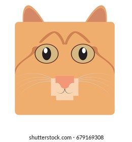 Isolated face of a cat, Vector illustration