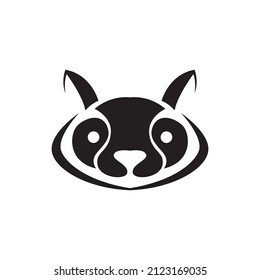 isolated face flying squirrel logo design, vector graphic symbol icon illustration