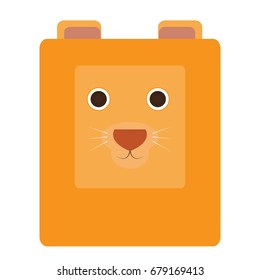 Isolated face of a lion, Vector illustration