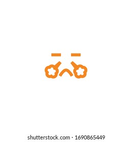 Isolated Face With Steam From Nose Vector Icon, Emoticon
