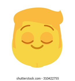 Isolated facial expression on a white background. Vector illustration