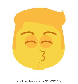 Isolated facial expression on a white background. Vector illustration