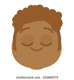 Isolated facial expression on a white background. Vector illustration