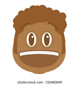 Isolated facial expression on a white background. Vector illustration