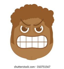 Isolated facial expression on a white background. Vector illustration