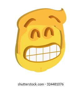 Isolated facial expression on a white background. Vector illustration