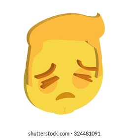 Isolated facial expression on a white background. Vector illustration