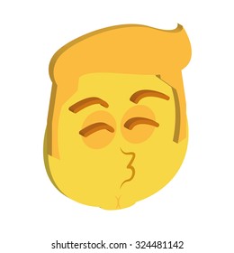 Isolated facial expression on a white background. Vector illustration