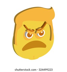 Isolated facial expression on a white background. Vector illustration