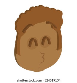 Isolated facial expression on a white background. Vector illustration