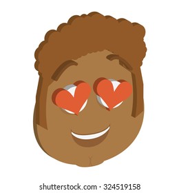 Isolated facial expression on a white background. Vector illustration