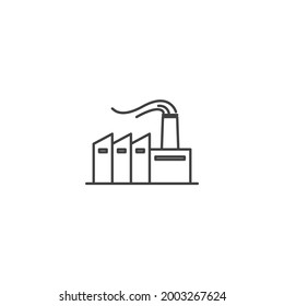 isolated factory sign icon, vector illustration