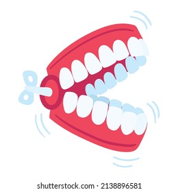 Isolated fake teeth toy icon Vector