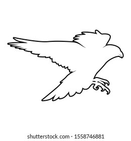 falcon clip art black and white